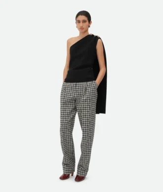 Haut en crêpe de laine et viscose