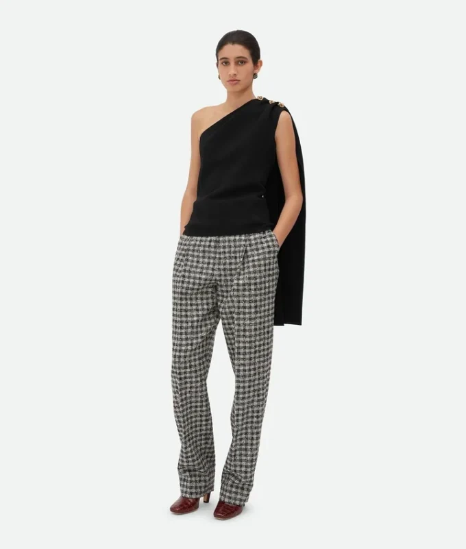 Haut en crêpe de laine et viscose