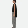 Haut en crêpe de laine et viscose