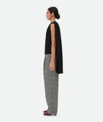 Haut en crêpe de laine et viscose