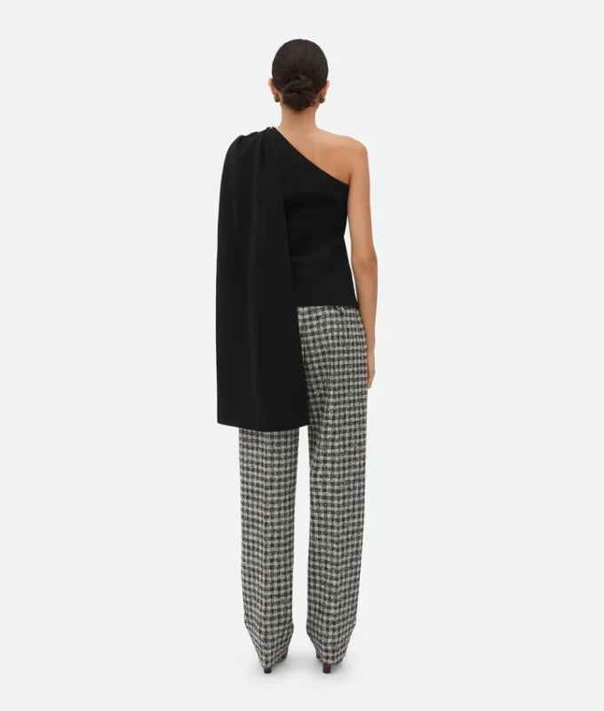 Haut en crêpe de laine et viscose