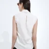 Haut en satin de soie Stretch