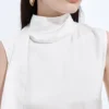 Haut en satin de soie Stretch