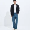 Jean droit indigo moyen
