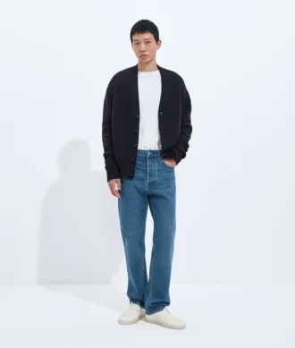Jean droit indigo moyen