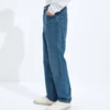 Jean droit indigo moyen