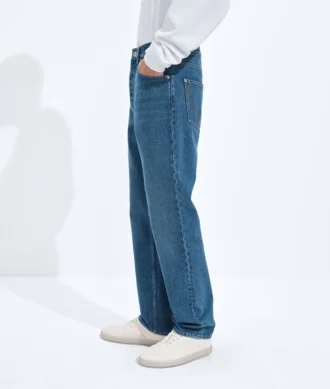 Jean droit indigo moyen