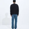 Jean droit indigo moyen