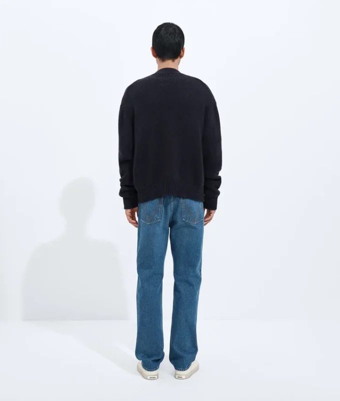 Jean droit indigo moyen