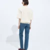 Jean droit indigo moyen