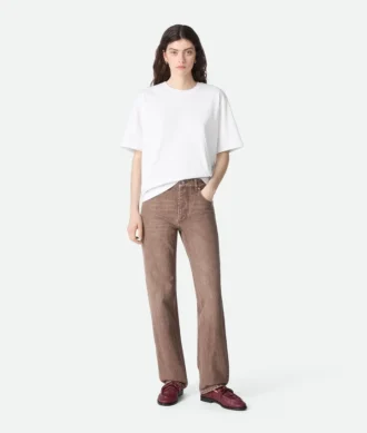 Jean droit marron