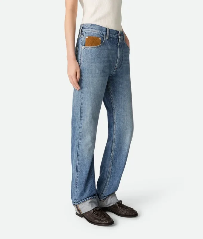 Jean droit vintage indigo