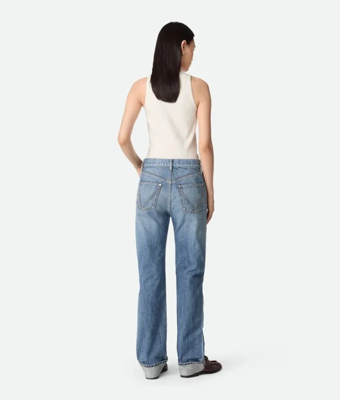 Jean droit vintage indigo