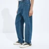 Jean à jambes larges bleu indigo moyen