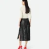 Jupe en cuir Intrecciato