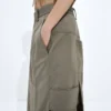 Jupe en gabardine de coton et de soie