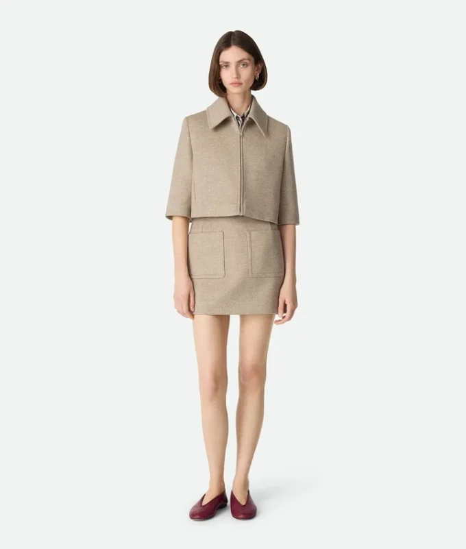 Veste courte en laine et cachemire Veste courte en laine et cachemire