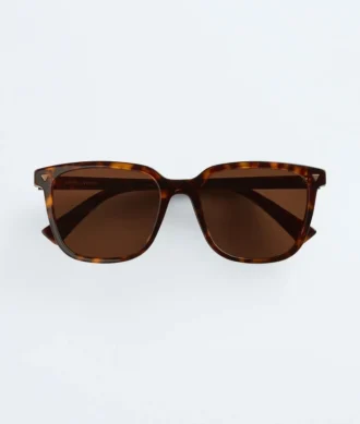 Lunettes de soleil carrées en acétate recyclé souple