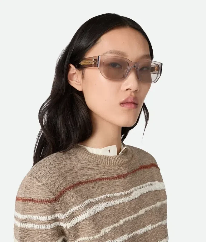 Lunettes de soleil carrées Intrecciato