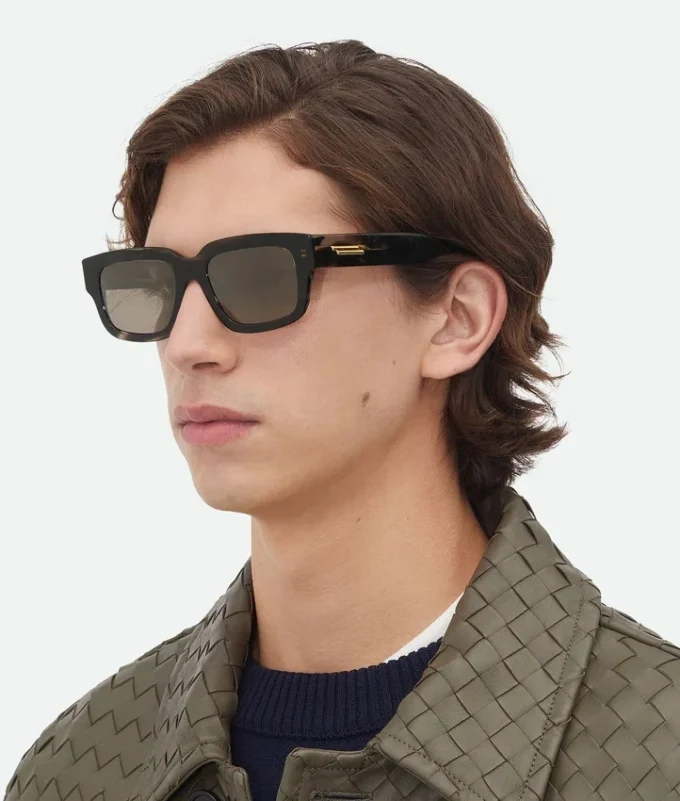 Lunettes de soleil carrées ultra-fines