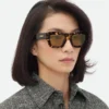 Lunettes de soleil carrées ultra-fines