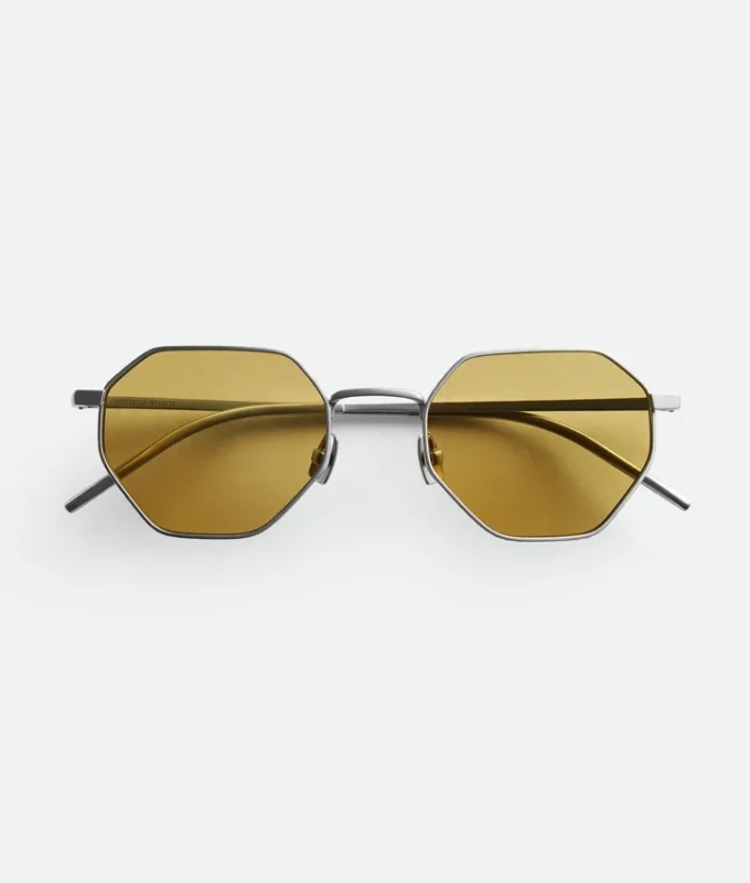 Lunettes de soleil géométriques Intrecciato