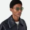 Lunettes de soleil géométriques Intrecciato