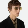 Lunettes de soleil géométriques Intrecciato