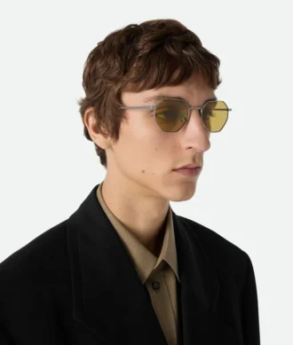 Lunettes de soleil géométriques Intrecciato