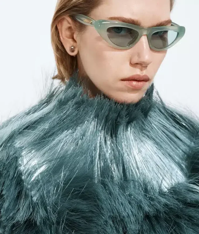 Lunettes de soleil œil-de-chat bombées Lunettes de soleil œil-de-chat bombées
