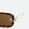 Lunettes de soleil rectangulaires Knot