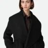 Manteau court en laine Stretch