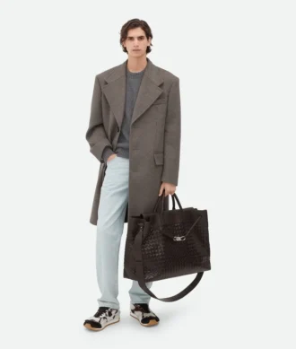 Manteau double en laine et cachemire