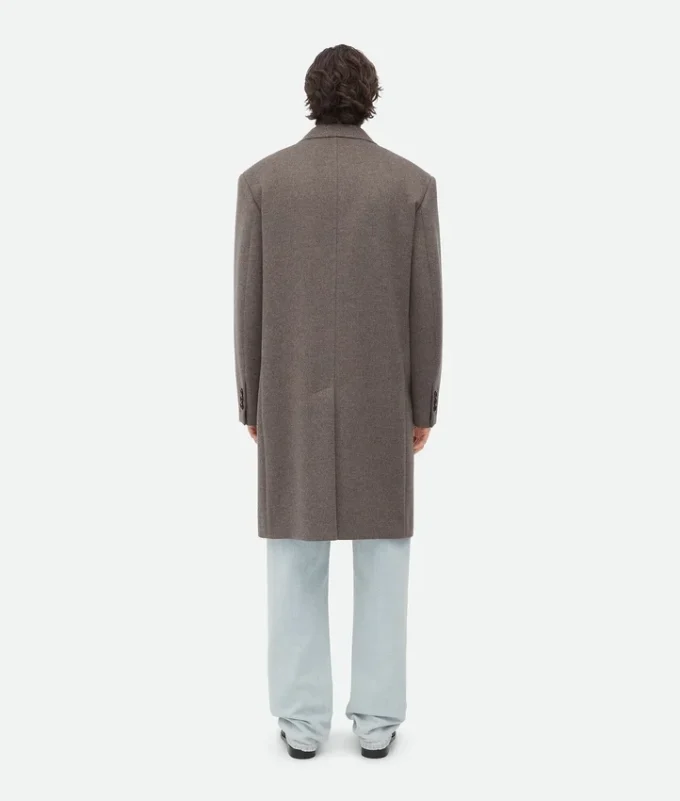 Manteau double en laine et cachemire