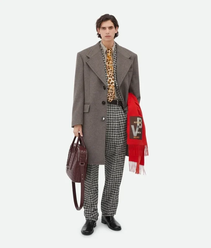 Manteau double en laine et cachemire