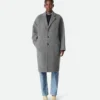 Manteau en cachemire à double fente