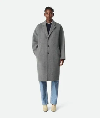 Manteau en cachemire à double fente