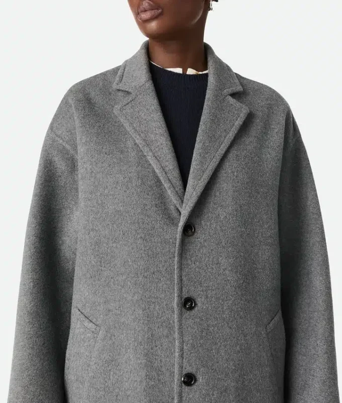 Manteau en cachemire à double fente