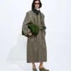 Manteau en cuir Intrecciato