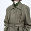 Manteau en cuir Intrecciato