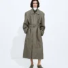 Manteau en cuir Intrecciato