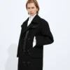 Manteau en gabardine de laine et mohair