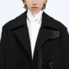 Manteau en gabardine de laine et mohair