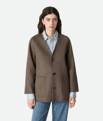Manteau en laine double face