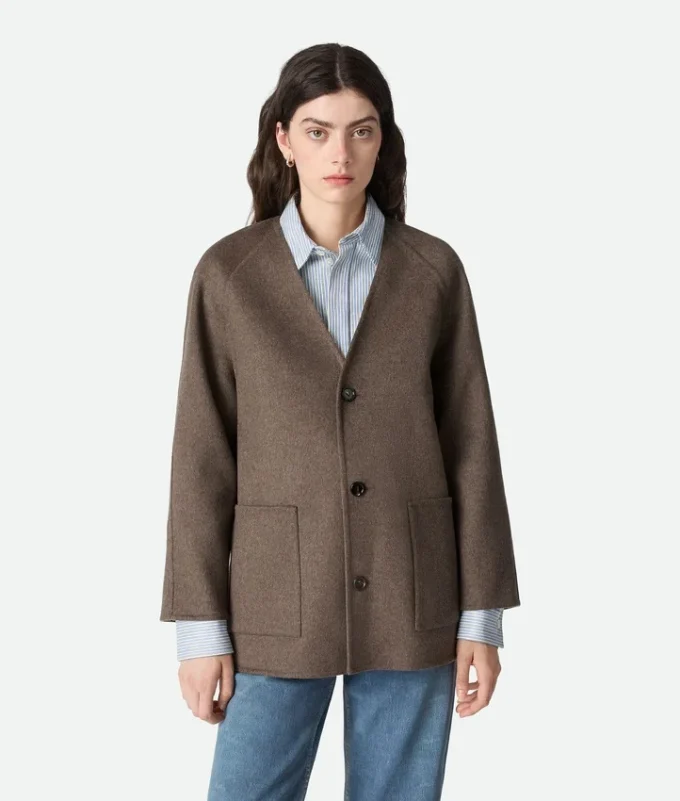 Manteau en laine double face