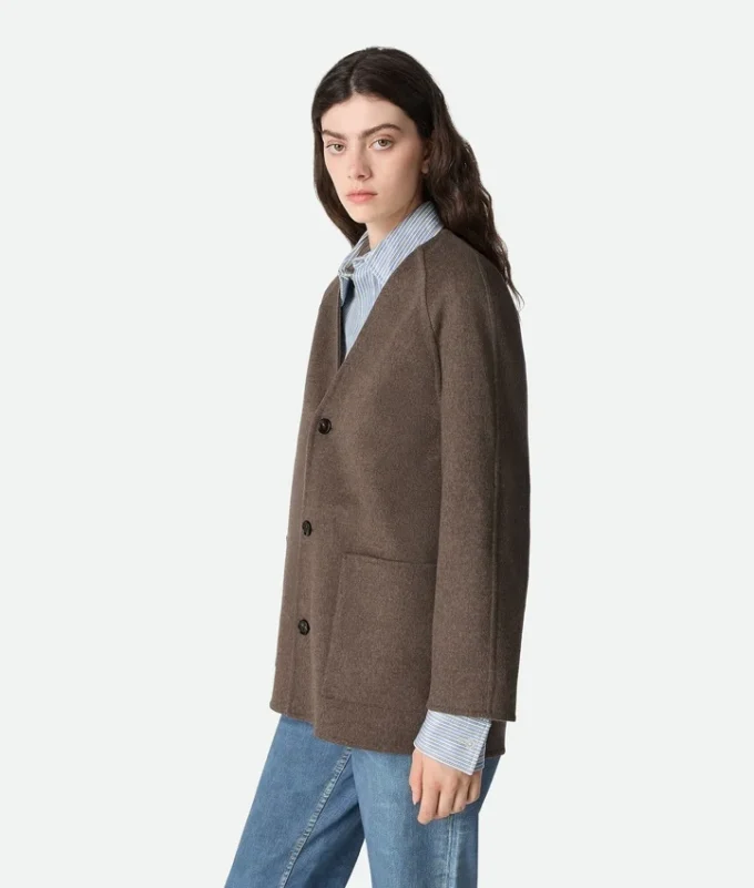 Manteau en laine double face