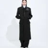 Manteau en laine et mohair à fente