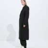 Manteau en laine et mohair à fente
