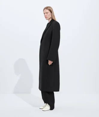 Manteau en laine et mohair à fente