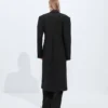 Manteau en laine et mohair à fente
